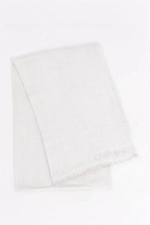 Carraig Donn White Soft Touch Cotton Blend Scarf
