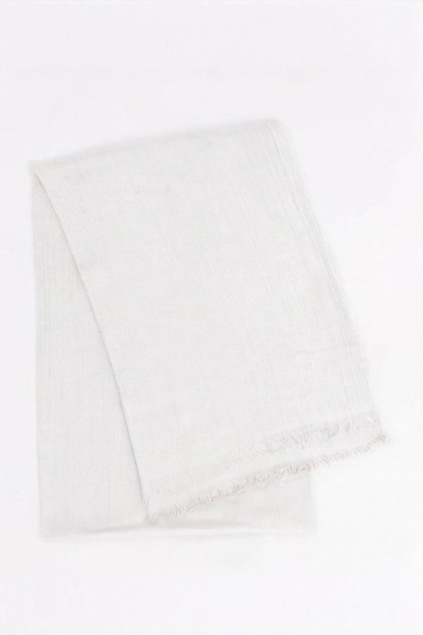 Carraig Donn White Soft Touch Cotton Blend Scarf