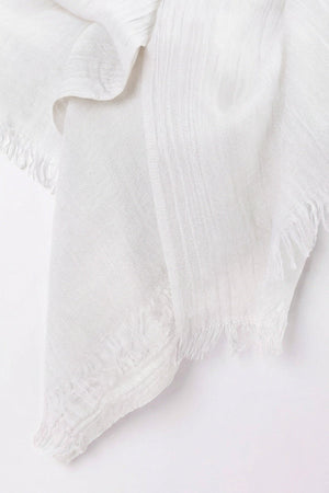 Carraig Donn White Soft Touch Cotton Blend Scarf