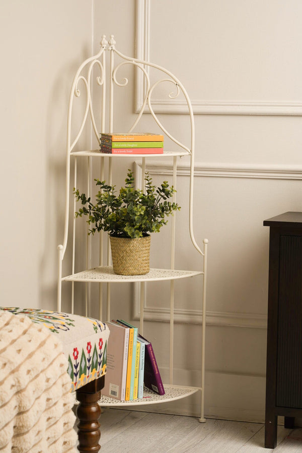 Carraig Donn White Three Shelf Corner Unit