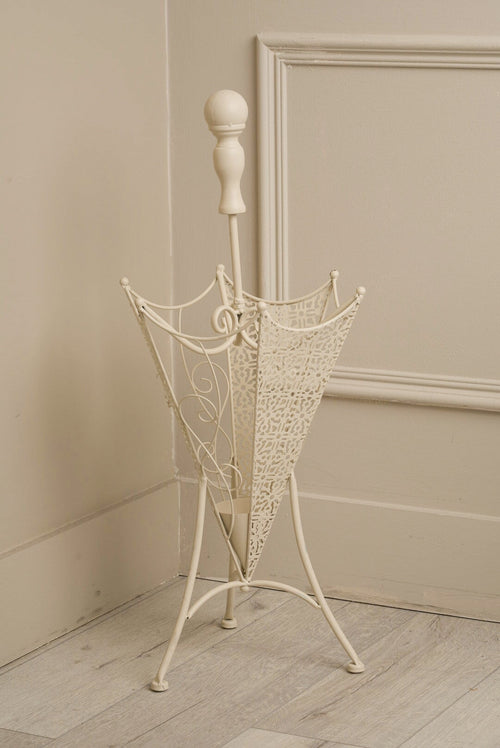 White Metal Umbrella Stand | Carraig Donn HOME