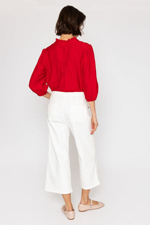 Carraig Donn White Wide Leg Cropped Jeans