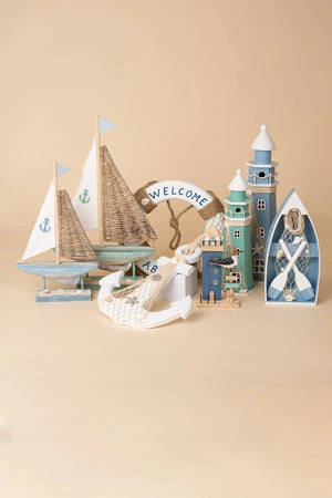 Carraig Donn White Wooden Anchor Wall Hanger Decoration