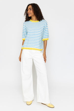 Carraig Donn Wide Leg Ecru Denim Jeans