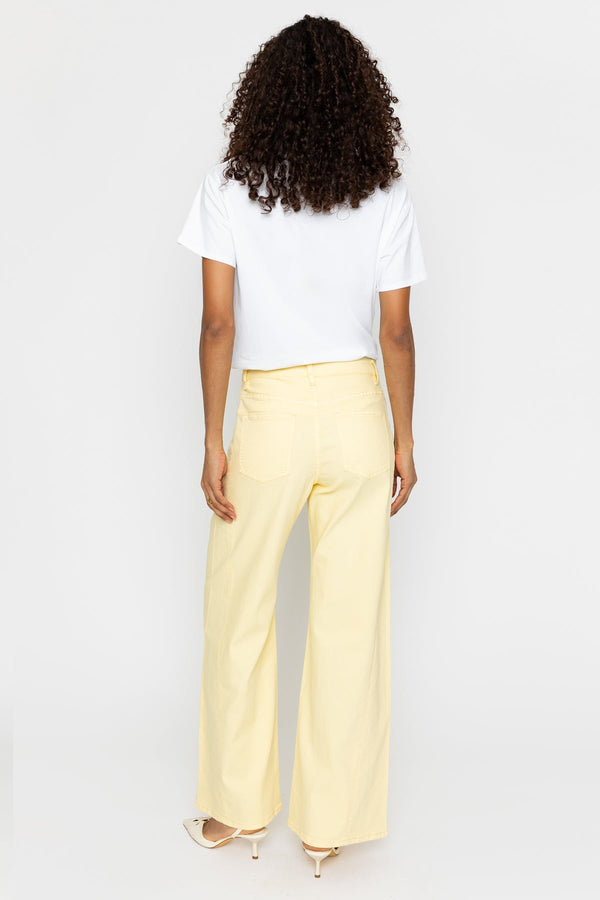 Carraig Donn Wide Leg Yellow Denim Jeans