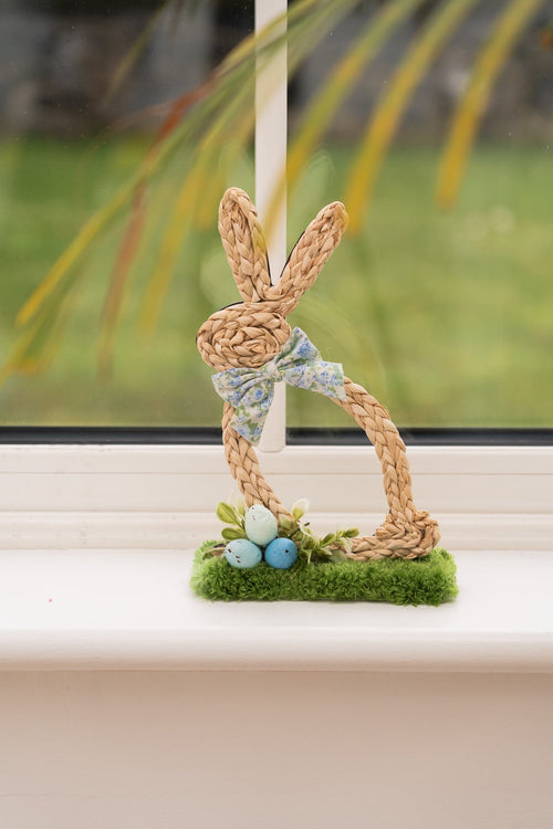 Willow Blue Easter Bunny Plaque