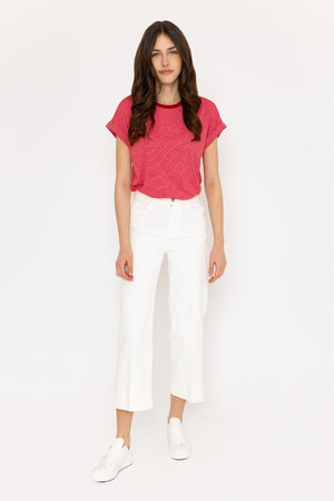 Carraig Donn Windy Crop White Denim Jeans