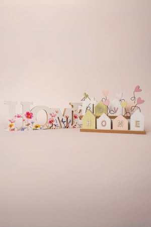 Carraig Donn Wooden Floral “Home” Plaque