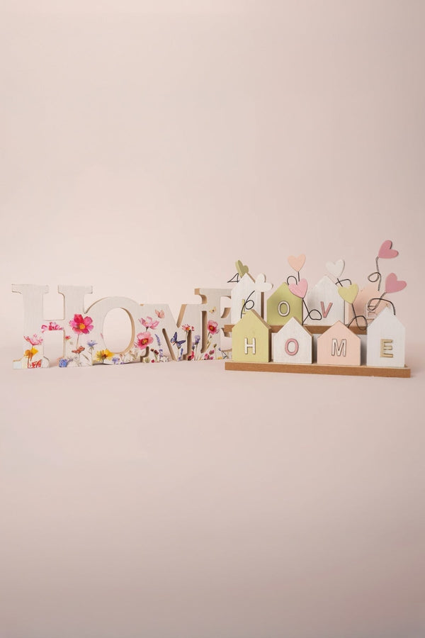 Carraig Donn Wooden Floral “Home” Plaque