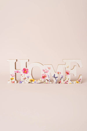 Carraig Donn Wooden Floral “Home” Plaque