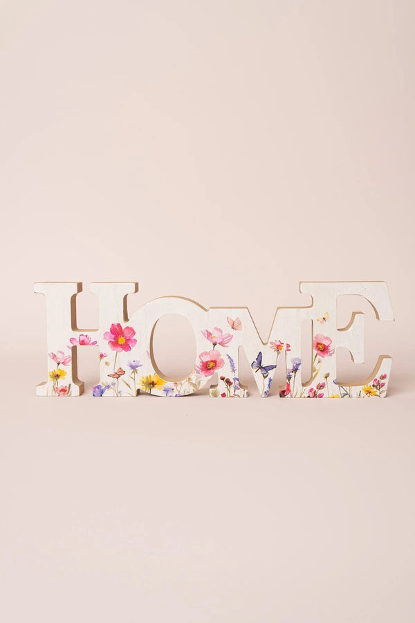 Carraig Donn Wooden Floral “Home” Plaque
