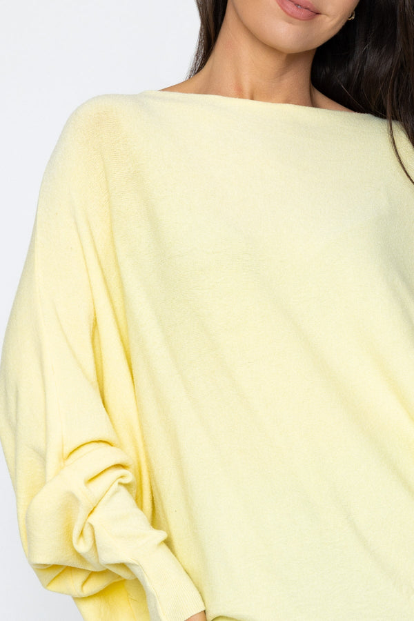 Carraig Donn Yellow Batwing Knit Jumper