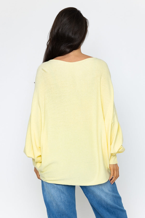 Carraig Donn Yellow Batwing Knit Jumper