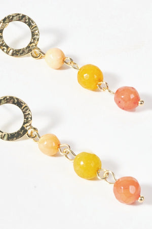 Carraig Donn Yellow Beaded Drop Earrings