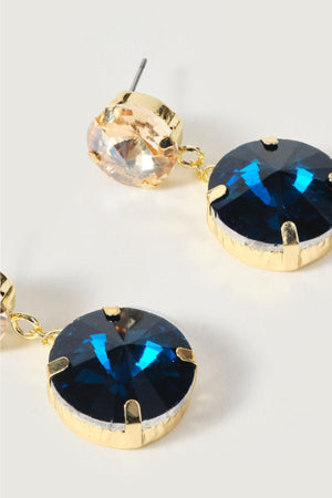 Carraig Donn Yellow & Blue Crystal Drop Earrings