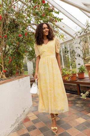 Carraig Donn Yellow Chloe Midi Dress