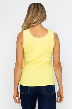 Carraig Donn Yellow Cotton Blend Vest Top