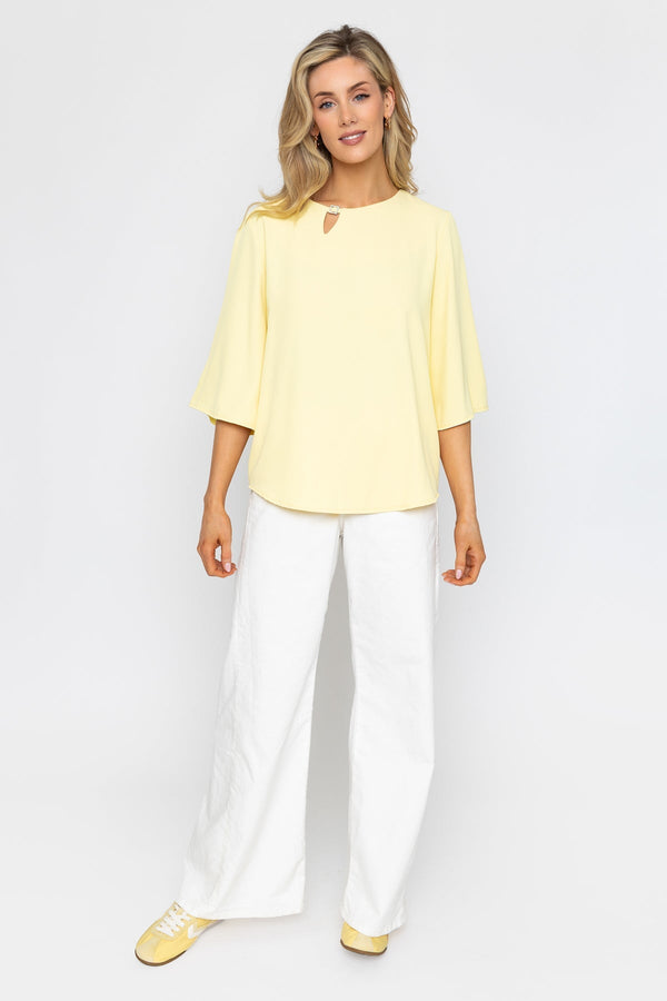 Carraig Donn Yellow Diamante Detail Top