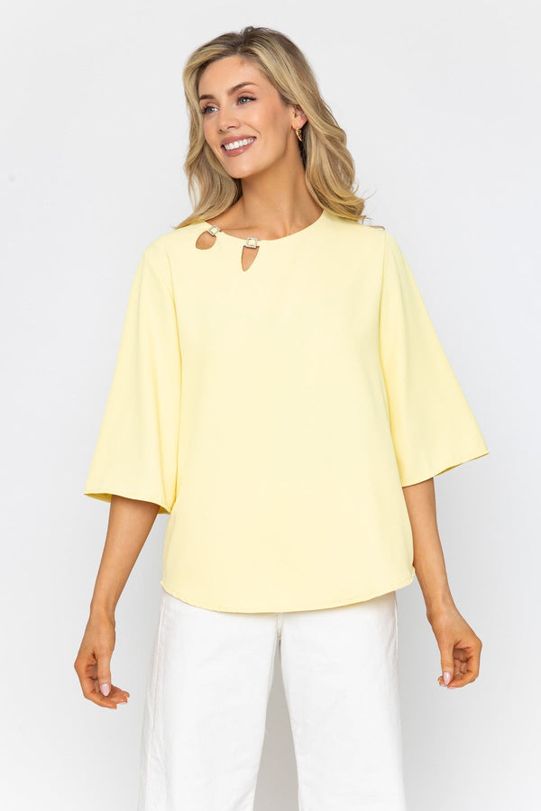 Carraig Donn Yellow Diamante Detail Top