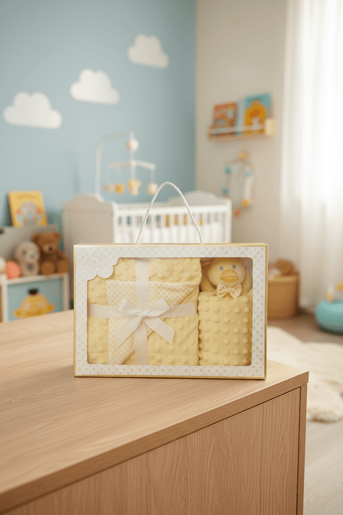 Yellow Duck Comforter & Blanket Gift Box