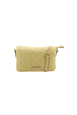 Carraig Donn Yellow Quilted Flap Over Bag