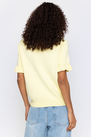 Carraig Donn Yellow Short Sleeve Viscose Blend Knit