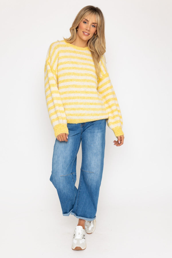 Carraig Donn Yellow Stripe Knit Jumper