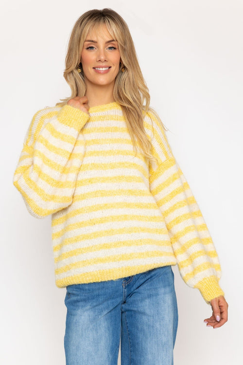 Yellow Stripe Knit Jumper