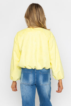 Carraig Donn Yellow Suede Bomber Jacket