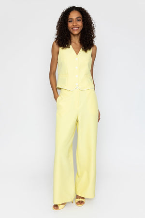 Carraig Donn Yellow Tailored Wide Leg Trousers