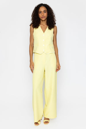 Carraig Donn Yellow Tailored Wide Leg Trousers