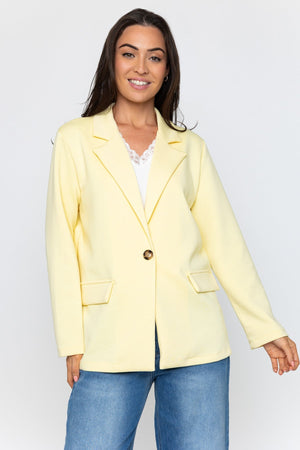 Carraig Donn Yellow Viscose Blend Single Breasted Blazer