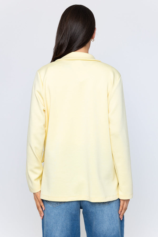Carraig Donn Yellow Viscose Blend Single Breasted Blazer