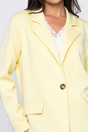 Carraig Donn Yellow Viscose Blend Single Breasted Blazer