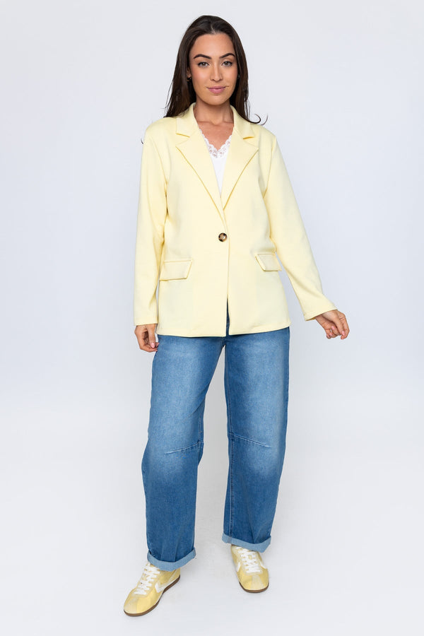 Carraig Donn Yellow Viscose Blend Single Breasted Blazer
