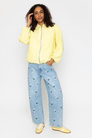 Carraig Donn Yellow Zip Up Bomber Jacket