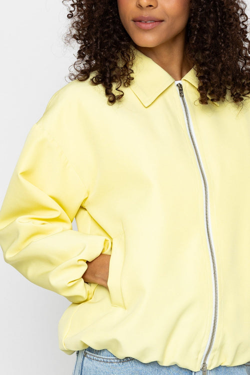 Carraig Donn Yellow Zip Up Bomber Jacket
