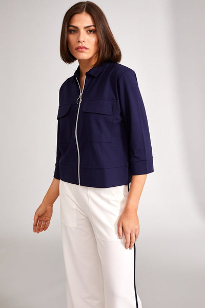 Carraig Donn Zip Jacket with Pockets in Navy