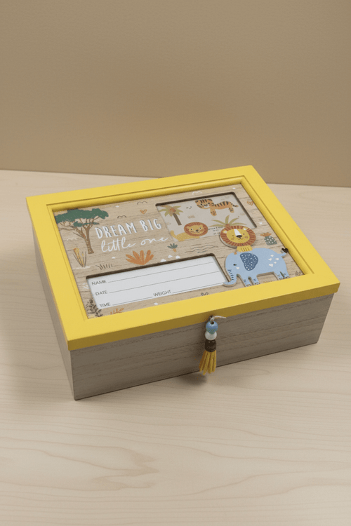 Zoo Animals Wooden Keepsake Box