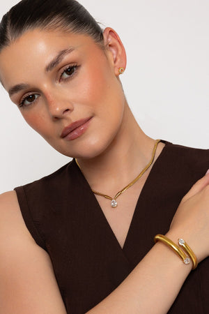 Carraig Donn Zora Clear Crystal Necklace
