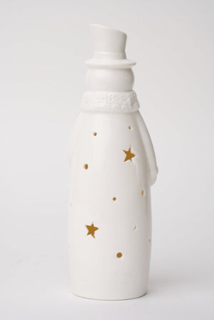 Carraig Donn Ceramic LED Snowman Christmas Decoration