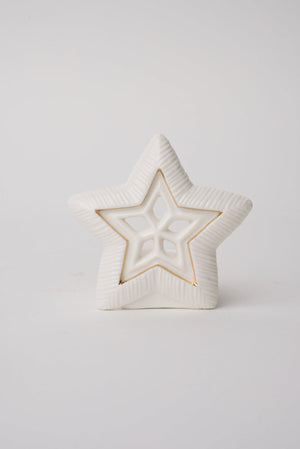 Carraig Donn Ceramic Star Christmas Tealight Candle Holder