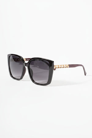 Carraig Donn Chain Link Dark Burgundy Square Sunglasses
