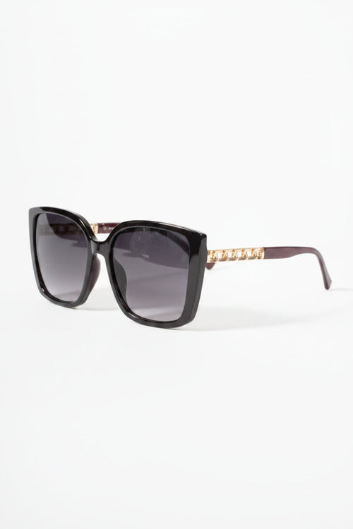 Carraig Donn Chain Link Dark Burgundy Square Sunglasses