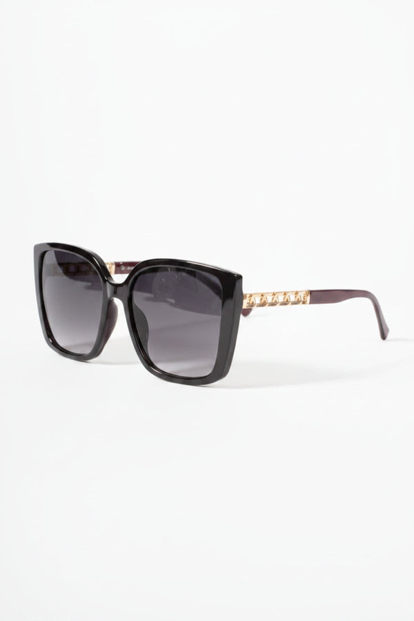 Carraig Donn Chain Link Dark Burgundy Square Sunglasses