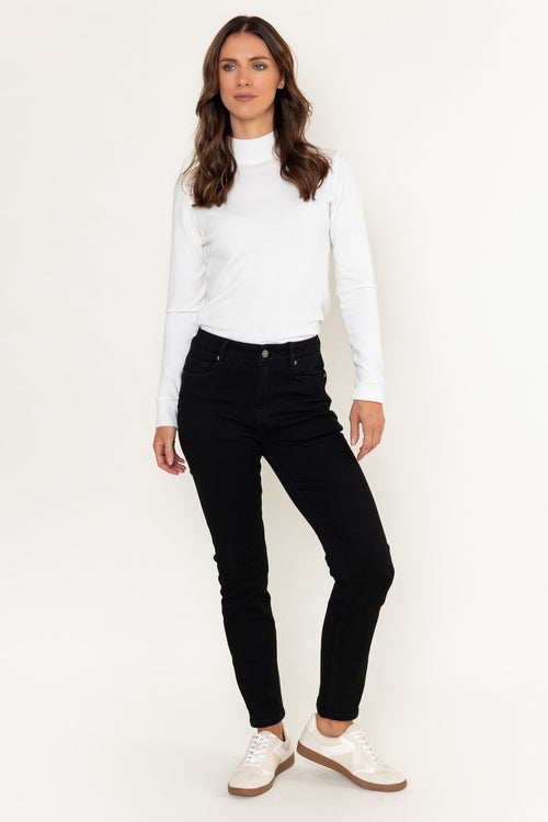 Chloe Black Straight Leg Shaping Push Up Jeans