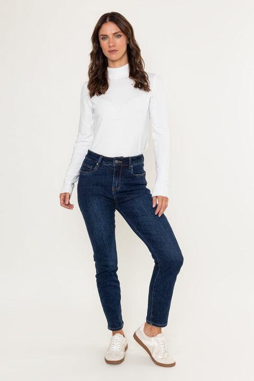 Chloe Indigo Straight Leg Shaping Push Up Jeans
