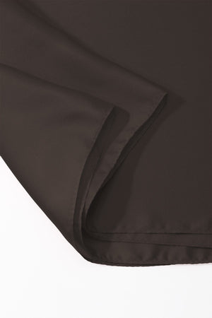 Carraig Donn Chocolate Brown Satin Gold Ring Detail Neckerchief Scarf