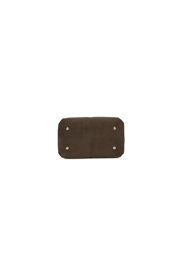 Carraig Donn Chocolate Faux Suede Pleated Top Handle Bag