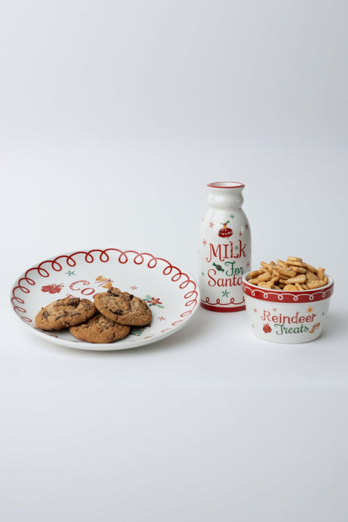 Ceramic Christmas Cookie Set For Santa